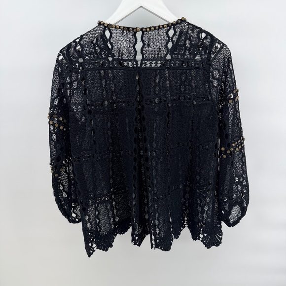 Maeve Black Auralis Lace Blouse Anthropologie - Picture 7 of 7